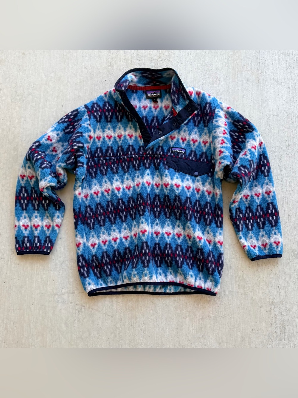 Patagonia Synchilla Forest Carpet Snap-T Fleece XS Y2K Aztec Southwestern Jacket